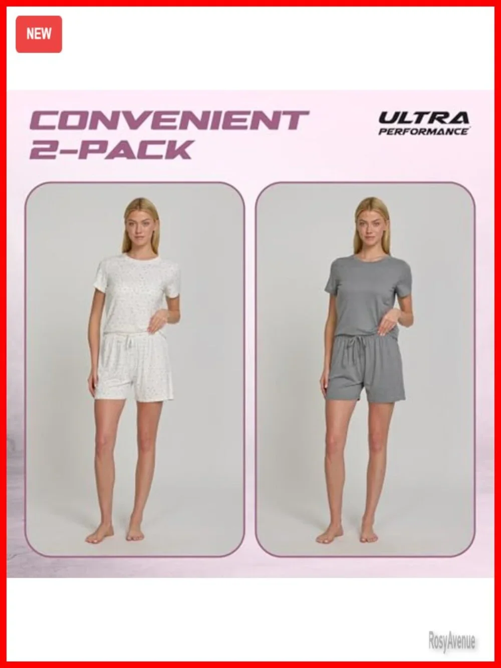 Women's 2-Piece Pajama Set - Short Sleeve Tee & Shorts - Soft Stretch
